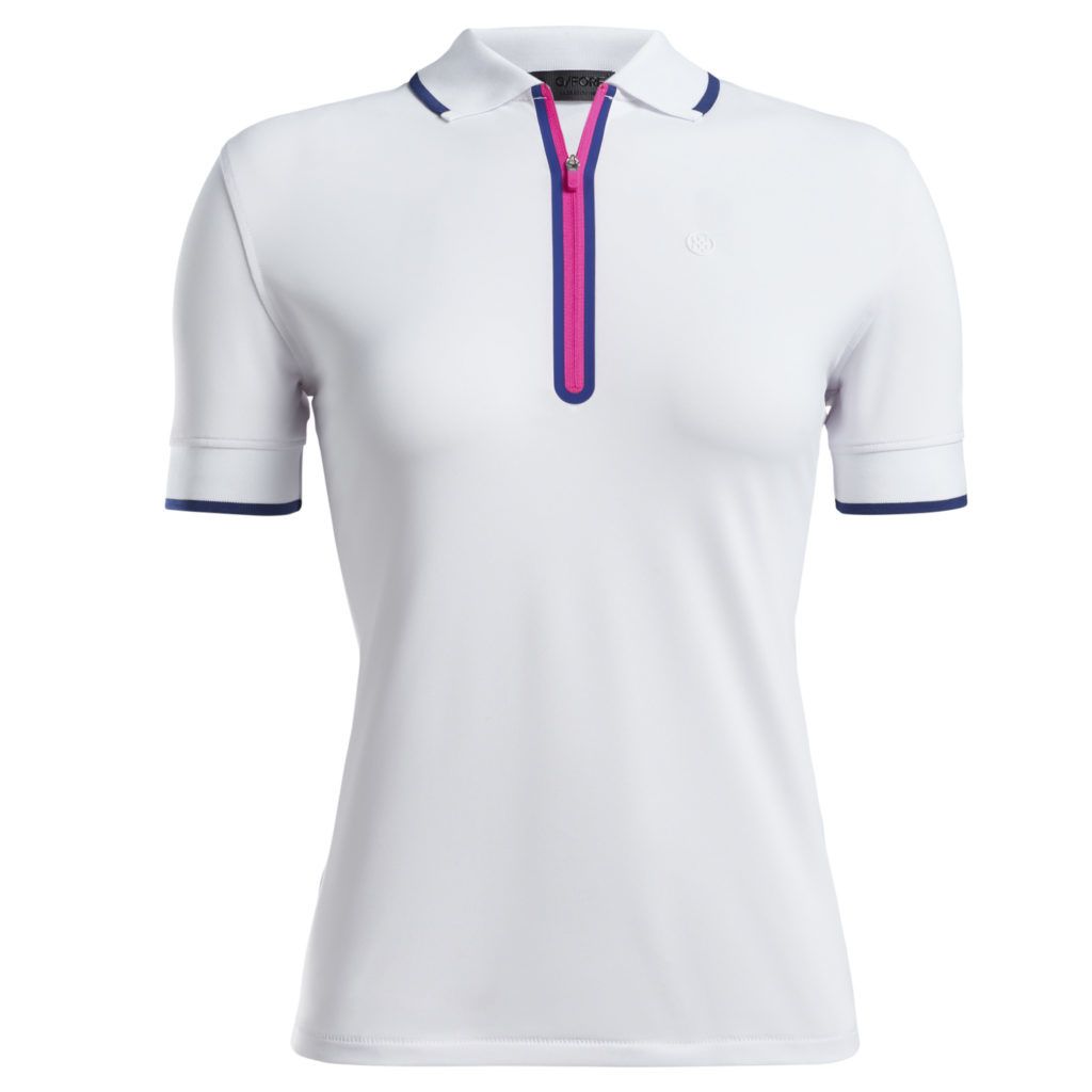 G/Fore | G4LS22K35 | Ladies Zip Polo | Snow