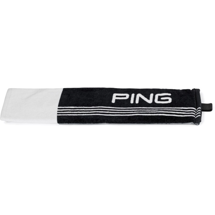 Ping | Tri-Fold towel | Black / White