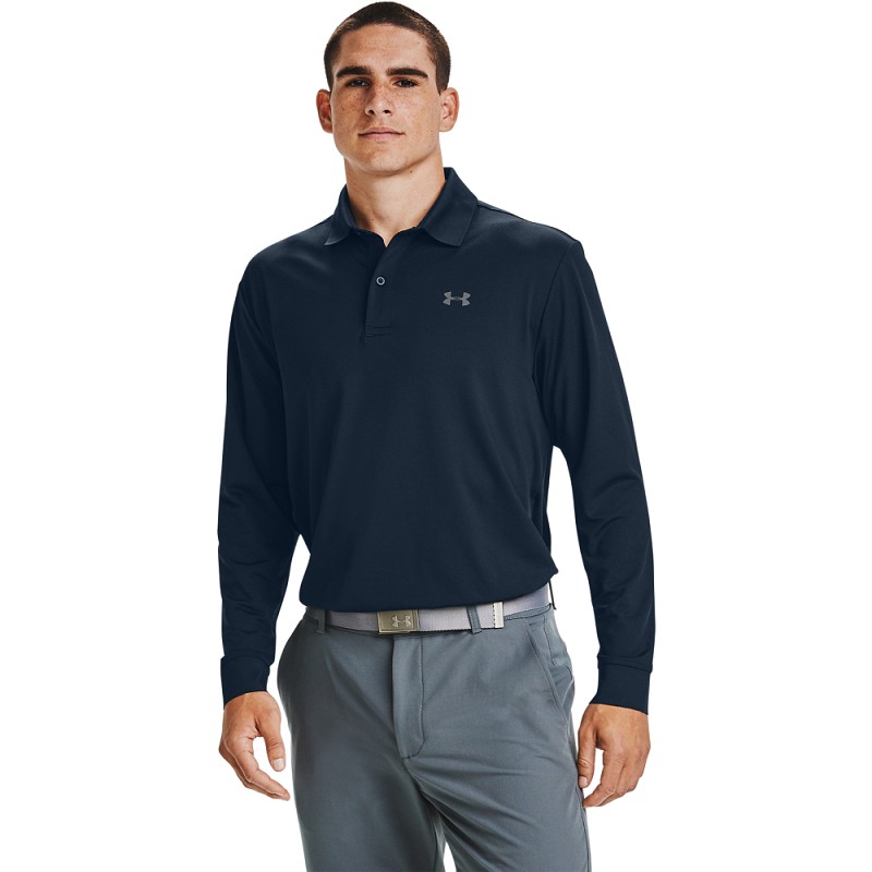 Under Armour | 1361610-408 | Performance Long Sleeve Polo | Academy / Pitch Gray