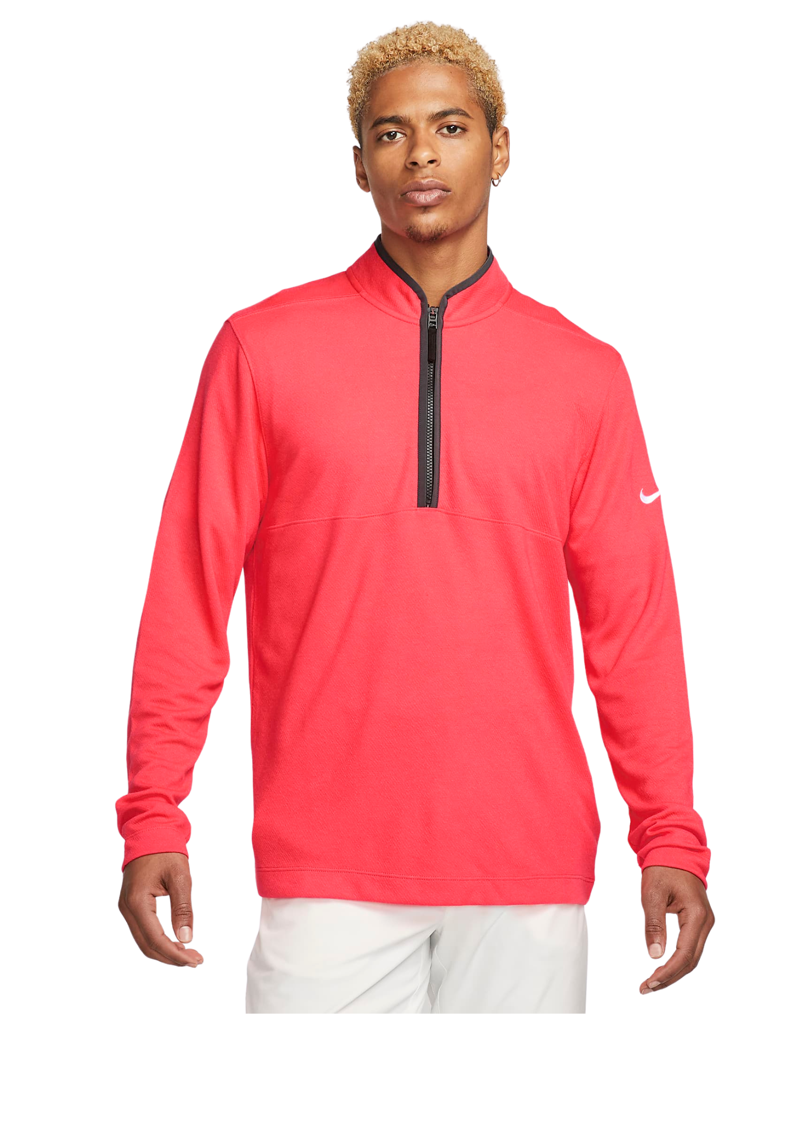 Nike | DJ5474-850 | Dri-FIT Victory Men's Half-Zip Golf Top | Ember
